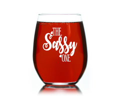 Wine Gift for Friends, the LOUD Friend Girl gang Funny Stemless wine glass 15 oz. Funny Christmas Gift for Girlfriends