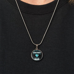 So There's This Boy Who Stole My Heart He Calls me Mom Necklace Silver Heart or Gold Round Gift for Mom Engraved New Mom Jewelry