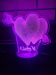 Valentine Heart LED light Personalized, valentines gift, anniversary gift. engagement,valentine gift for him, boyfriend gift