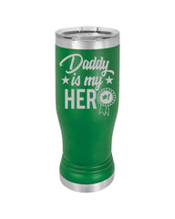 DILF,funny fathers day,Personalized Pint Glass,Insulated 20 oz Pilsner Tumbler,Devoted dad, Fathers Day,Funny Dad gift, can customize