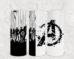 Skinny Tumbler for Marvel Lovers, Avengers themed, 20 oz tumbler