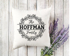 Family Last Name Initial Pillow Personalized with your names,and dates,Holiday gift,Birthday,Wedding Gift,Anniversary, engagement, Christmas