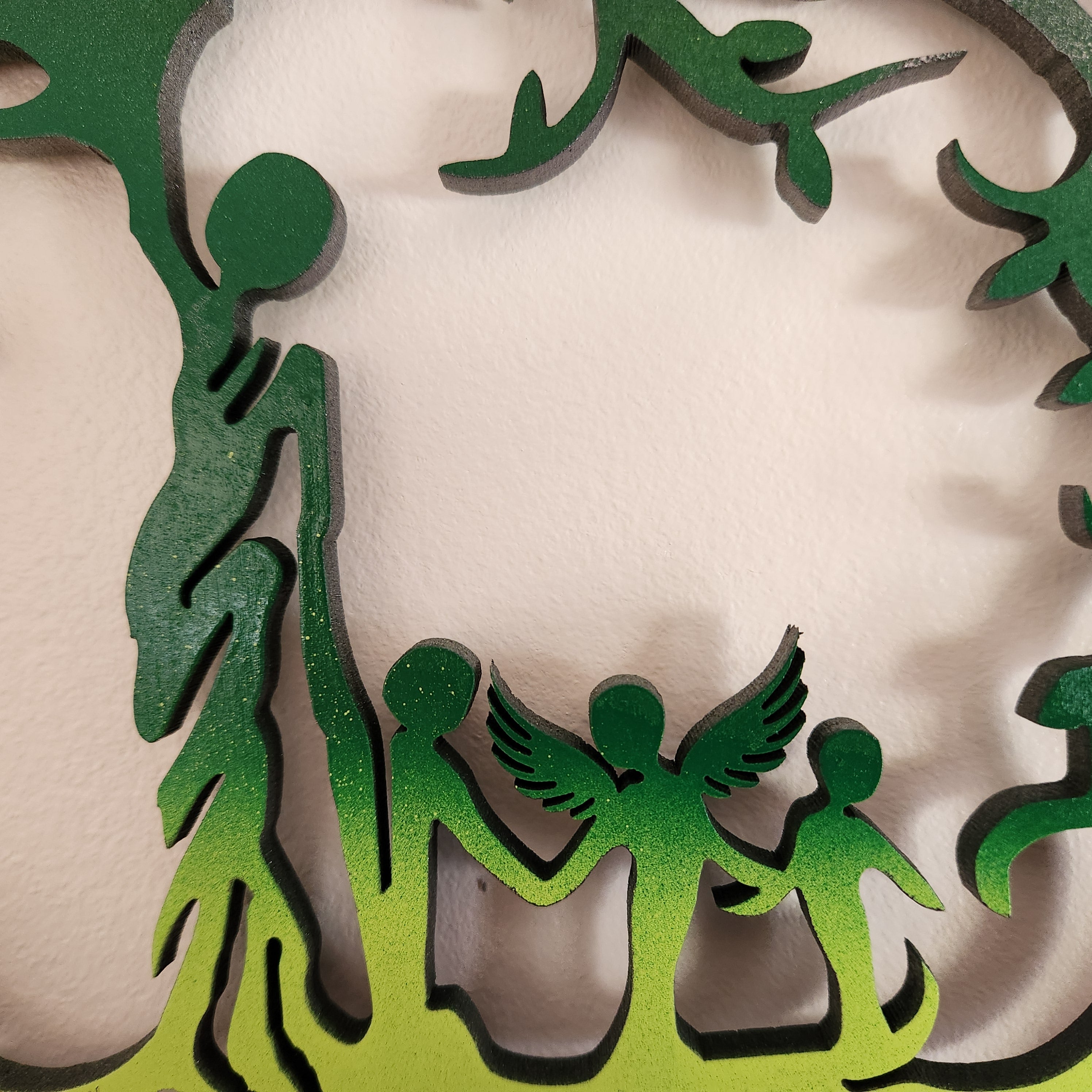 Tree Of Life Mom and children Child with Wings available Can Be Personalized with kids names up to 5 children