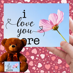 Teddy Bear with Love Note, Personalized Great Valentines, birthday, I love you gift