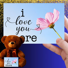 Teddy Bear with Love Note, Personalized Great Valentines, birthday, I love you gift