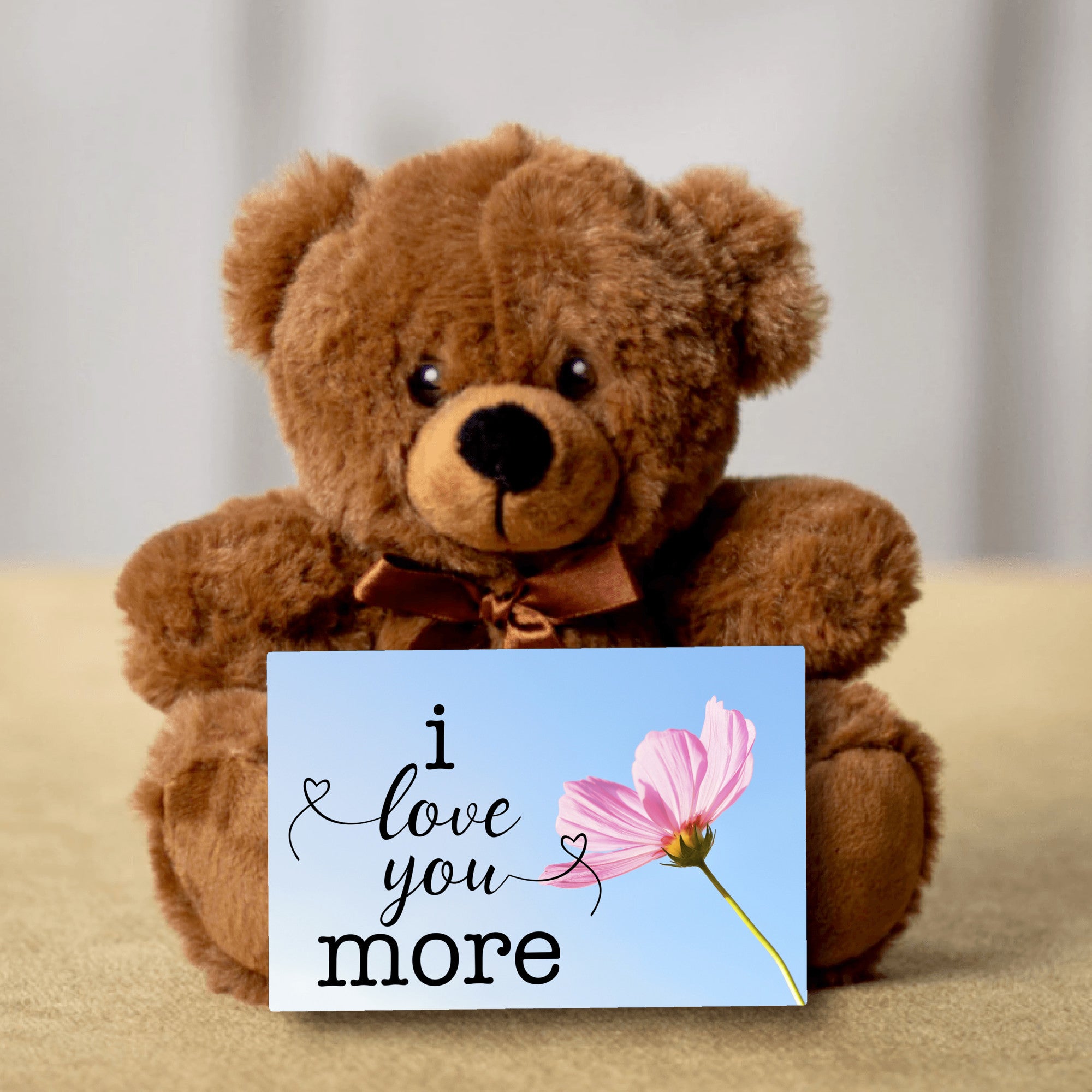 Teddy Bear with Love Note, Personalized Great Valentines, birthday, I love you gift