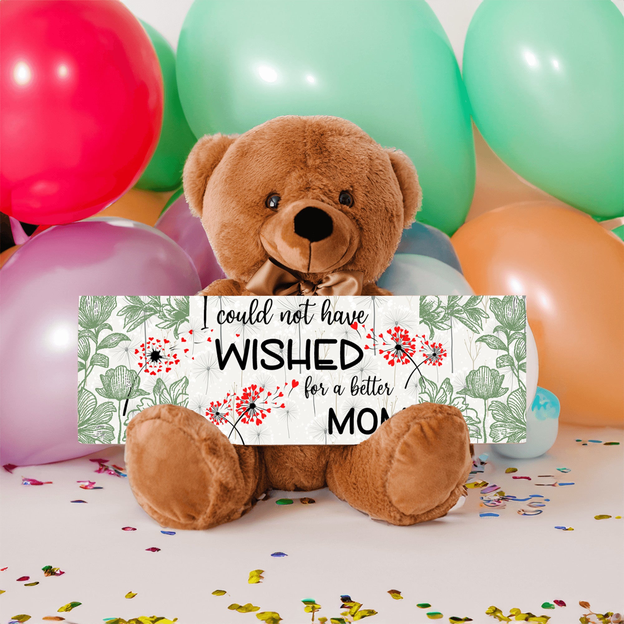 Dandelion Wishes Teddy Bear for Mom. Great Mothers day gift, can be personalized , or changed to Grandma, Meemaw, or any other name you like