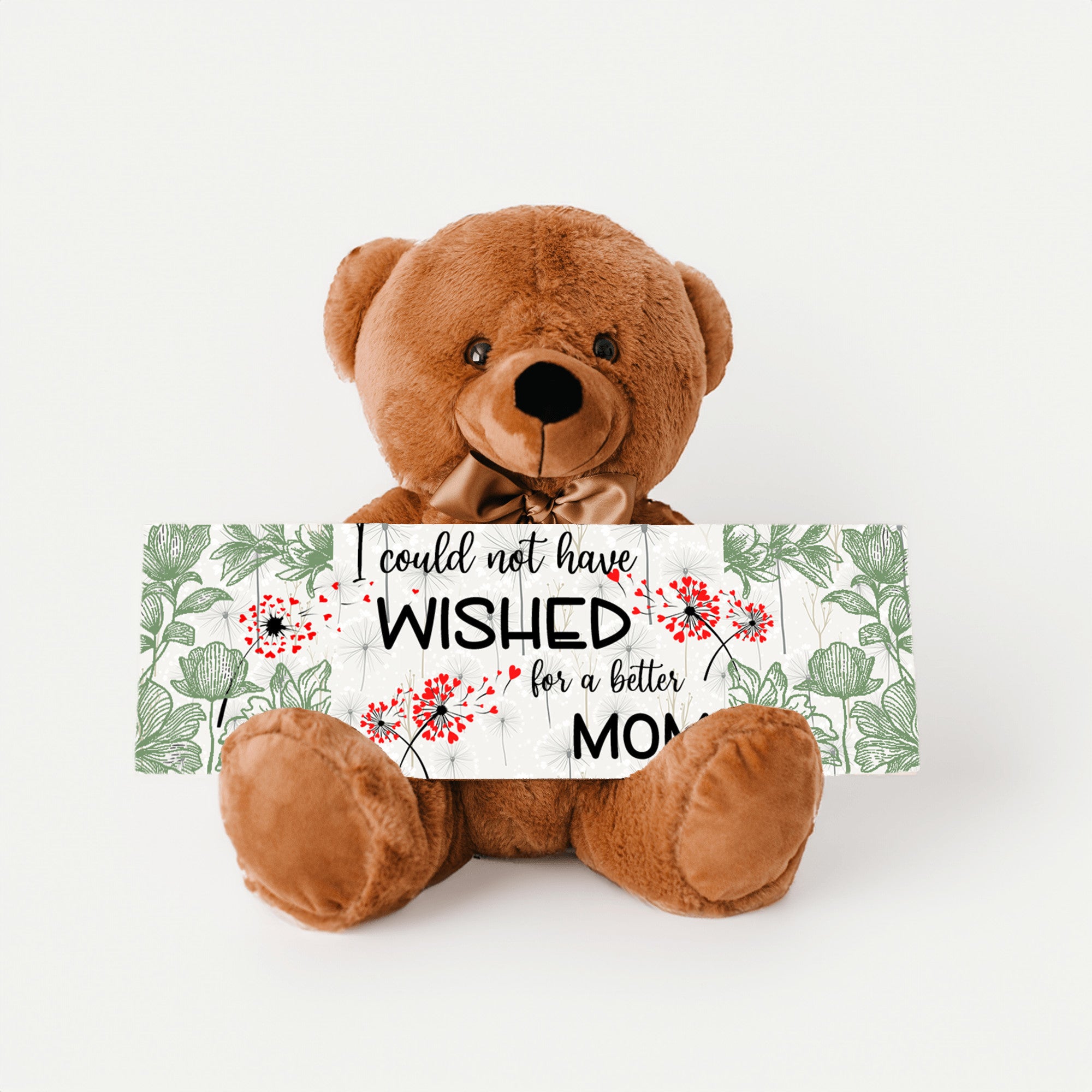 Dandelion Wishes Teddy Bear for Mom. Great Mothers day gift, can be personalized , or changed to Grandma, Meemaw, or any other name you like