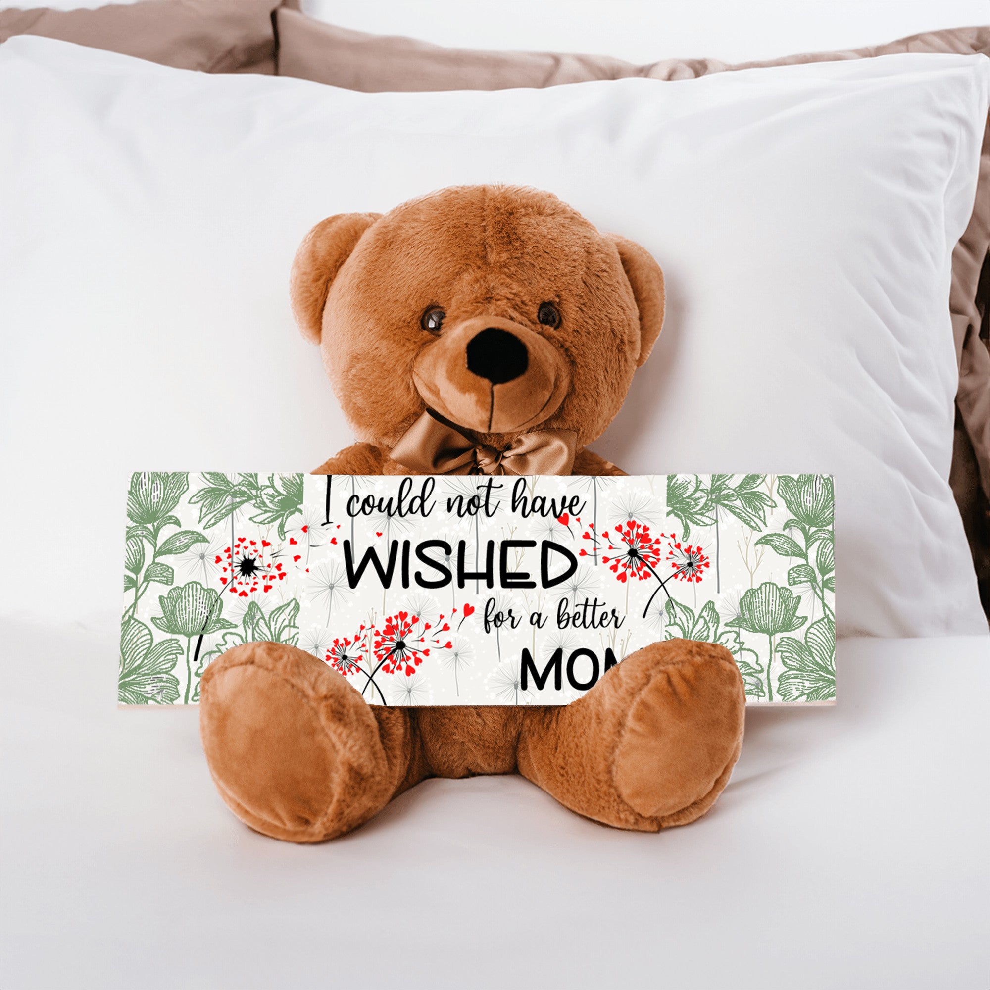 Dandelion Wishes Teddy Bear for Mom. Great Mothers day gift, can be personalized , or changed to Grandma, Meemaw, or any other name you like