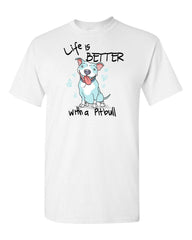 Pitbull Love Shirt Life Is Better With a PitBull Dog Mom Gift Dog Mom T Shirt Pitbull Apparel Dog Lover Pitbulls