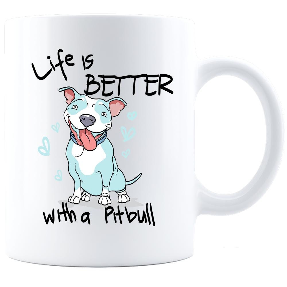 Life Is Better With A PitBull Coffee Mug Dog Lover gift pitbull mom gift under 20 funny Pitbull mug