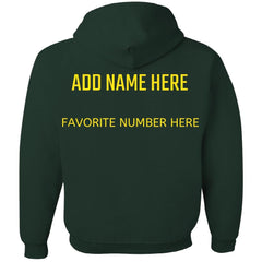 Team Pride Green Gold and White Adult Hoodies