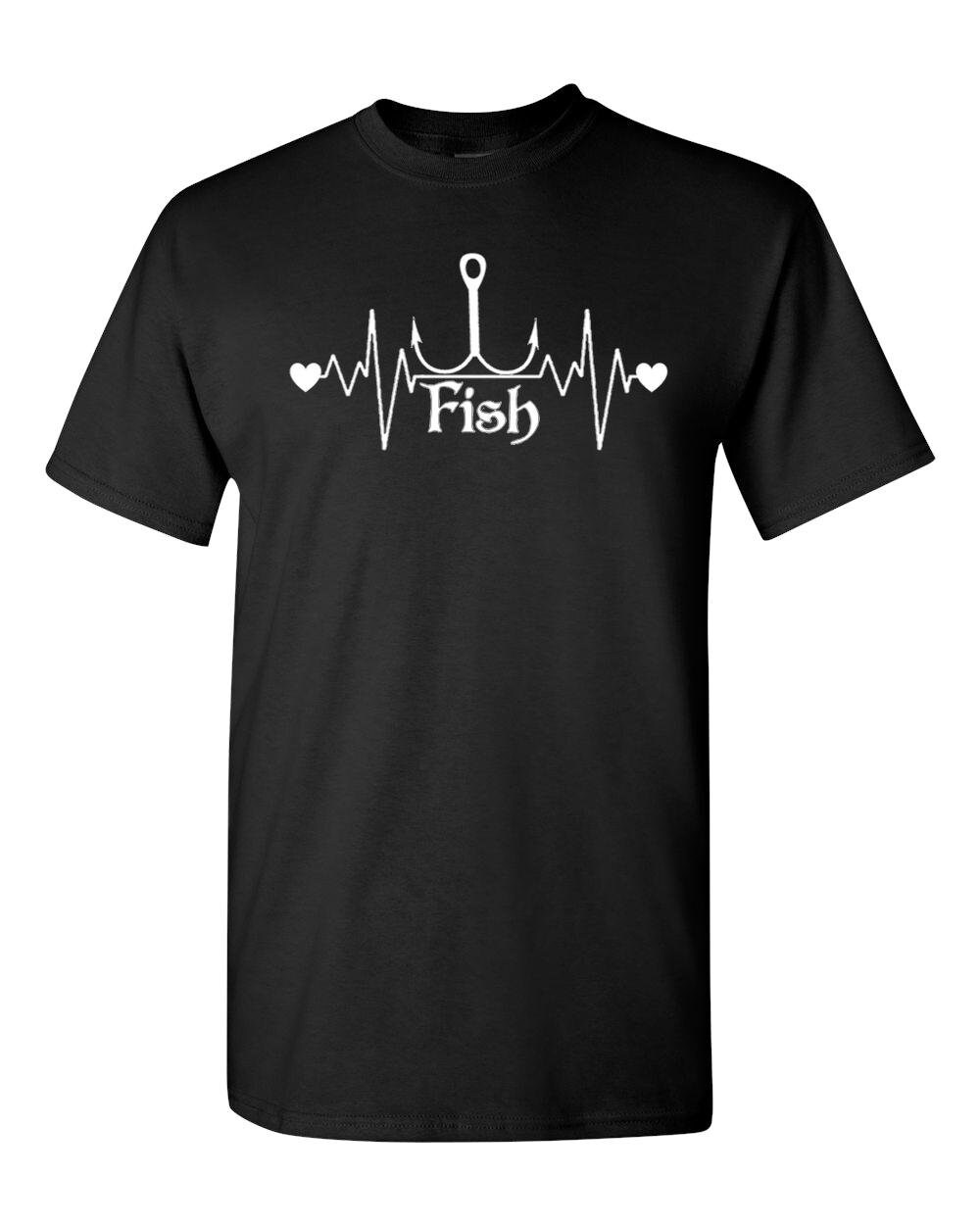 Life is Fishing T-Shirt Fishing shirt fishing heartbeat for Fly fishing Bass Trout T-shirt holiday gift Birthday fathers day gift fisherman