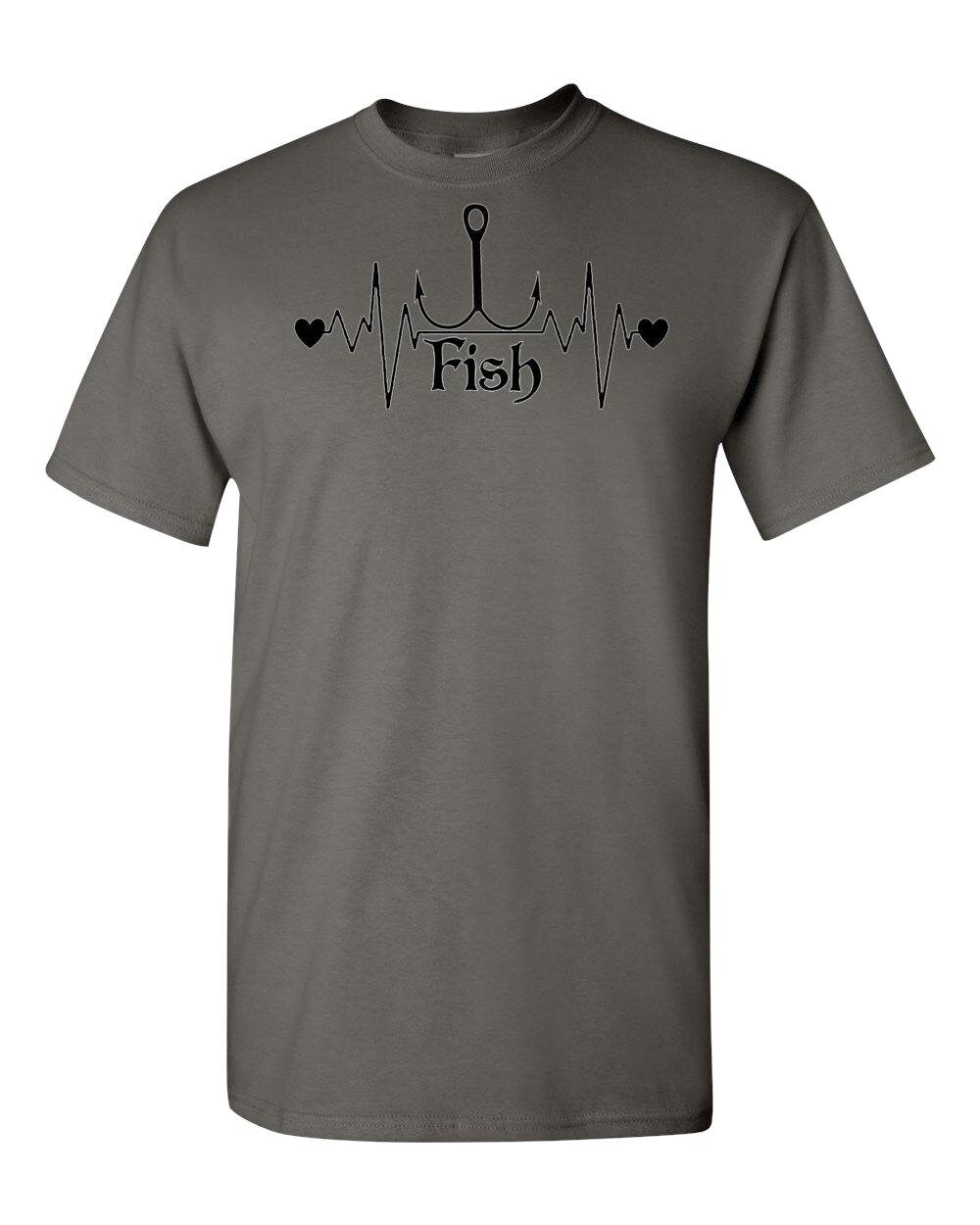 Life is Fishing T-Shirt Fishing shirt fishing heartbeat for Fly fishing Bass Trout T-shirt holiday gift Birthday fathers day gift fisherman