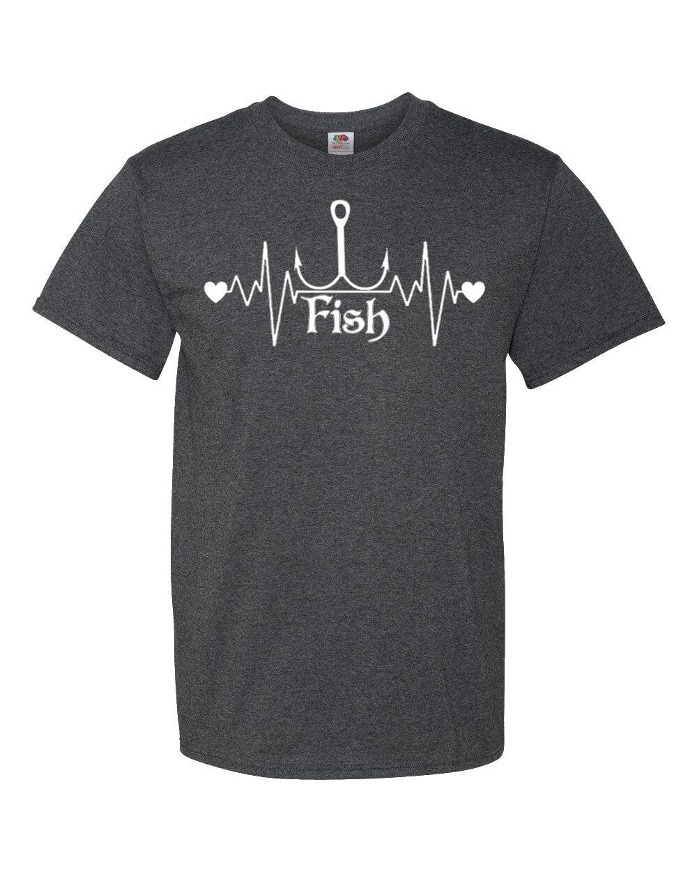 Life is Fishing T-Shirt Fishing shirt fishing heartbeat for Fly fishing Bass Trout T-shirt holiday gift Birthday fathers day gift fisherman