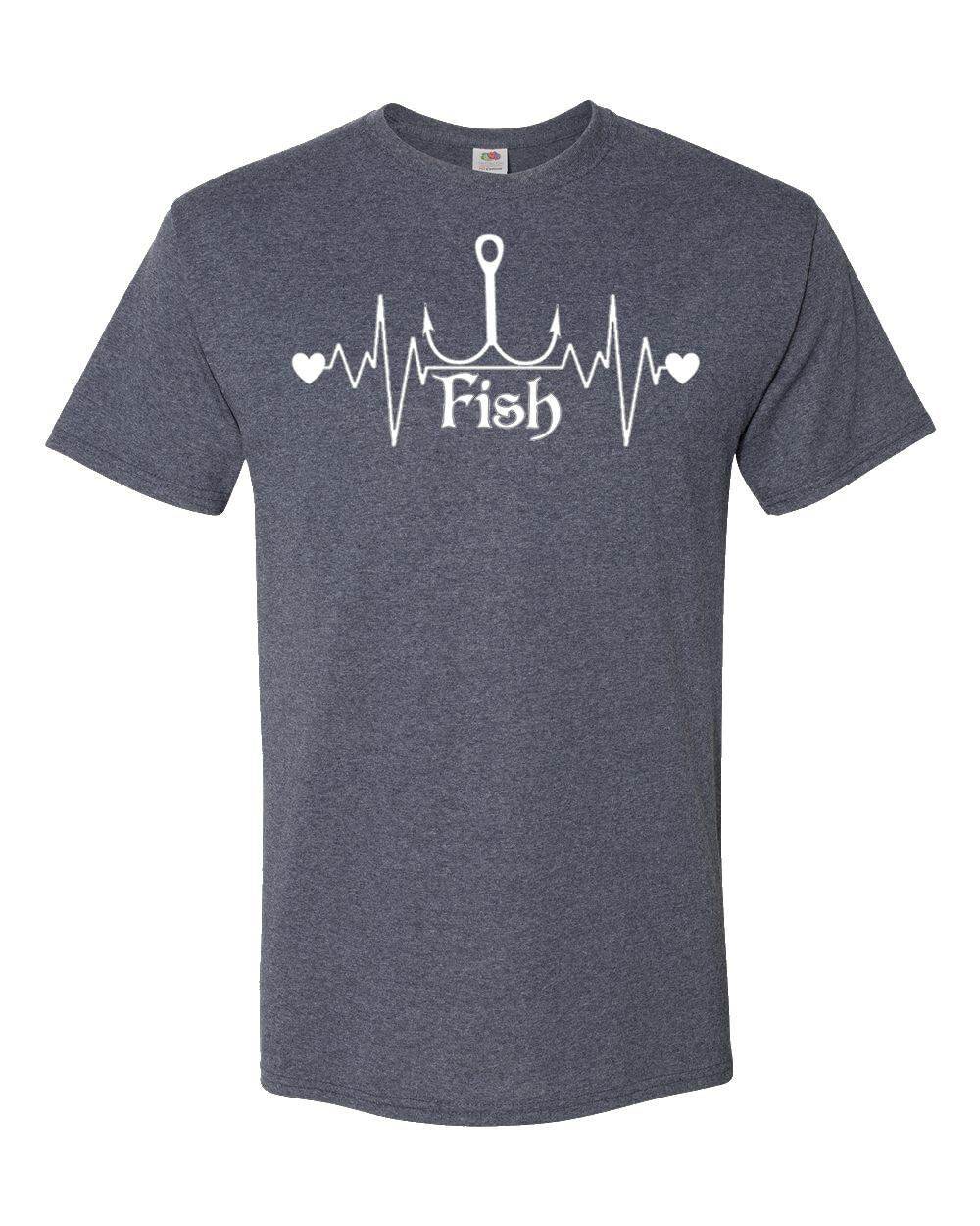 Life is Fishing T-Shirt Fishing shirt fishing heartbeat for Fly fishing Bass Trout T-shirt holiday gift Birthday fathers day gift fisherman