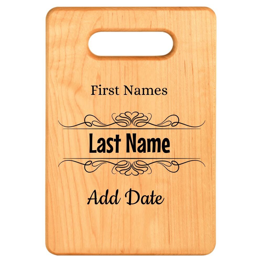 Personalized Cutting Board -Beautiful Maple Laser Engraved Customized  Couples Names