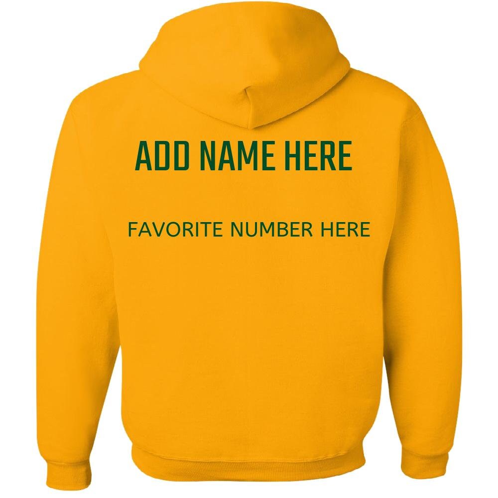 Team Pride Green Gold and White Adult Hoodies