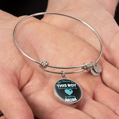 There's This Boy Who Stole my Heart he Calls me Mom Bracelet Engraved For new moms gift for expecting mothers from Husband Mothers Day