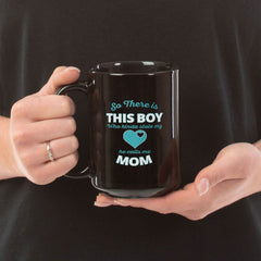 There's This Boy Who Stole my Heart he Calls me Mom Mug new moms gift for expecting mothers from Husband Mothers Day