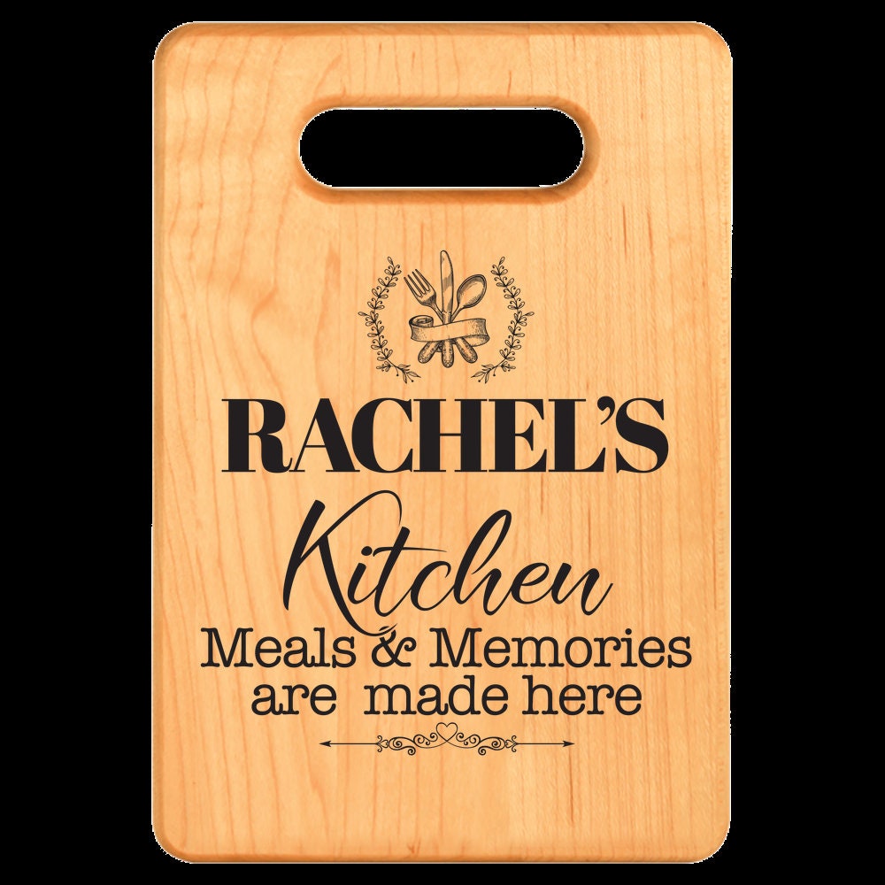 Custom Design Personalized Cutting Board Mothers Day Gift Idea Grandma Gift - Maple Wood Laser Engraved