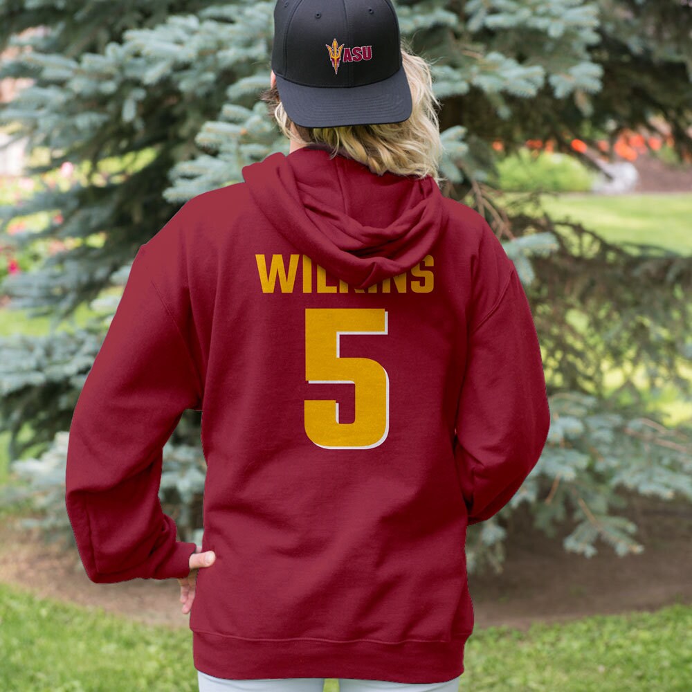 Red & Gold Team Colors With Personalization  Adult Hoodie