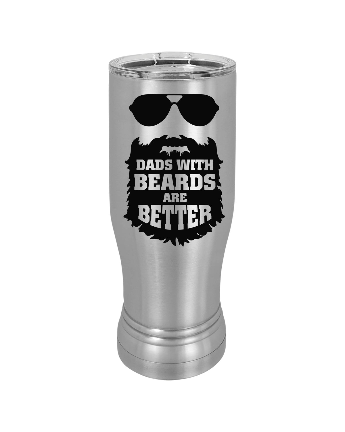 Personalized Beer Pint, Bearded Dad,Custom,Insulated Pilsner,Fathers Day,Funny Dad gift,Personalised tumbler many colors options