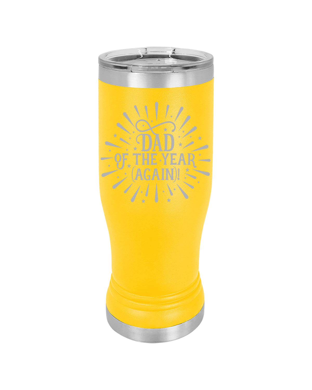 Personalized Beer Pint,Dad of the Year Again,Custom,Insulated Pilsner,Fathers Day,Funny Dad gift,Personalised tumbler,many colors options