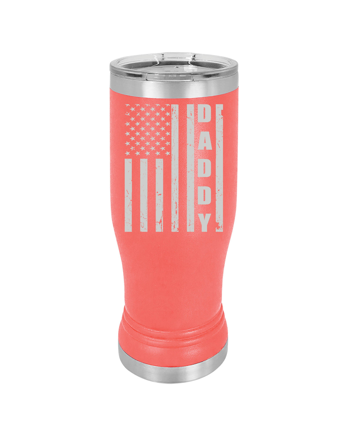 Personalized Beer Pint,Daddy flag,Custom,Insulated Pilsner,Fathers Day,Dad gift,Personalised tumbler,many colors options