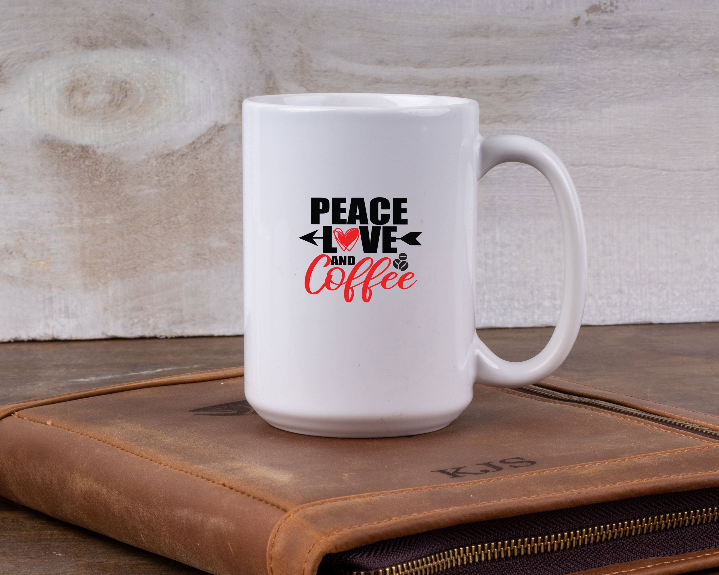 Peace|Love|Coffee Inspirational and Funny Coffee Mug! bohemian mug, coffee lovers gift, peace sign, Love sign, Gift for her, Gift for him