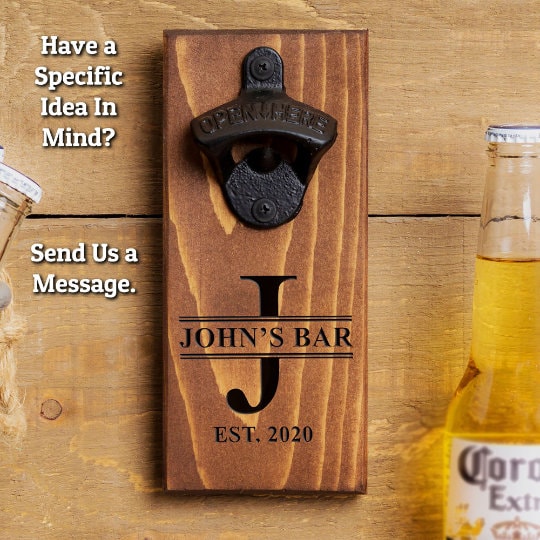 Personalized Wood Bottle Opener, At the Lake Beer O'Clock, Customized for you, Dad, Groomsmen, Groom, Friend, Brother, Sister, Man Cave