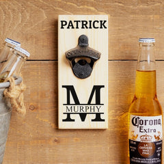 Personalized Wood Bottle Opener, Customize with anything to make a Unique Gift for Dad, Groomsmen, Groom, Friend, Brother, Sister, ManCave