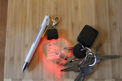 Personalized Heart Keychain, Engraved LED lit Heart color changing Keychain, Valentine gift, Mom gift, Grandma, memorial gift, pet picture