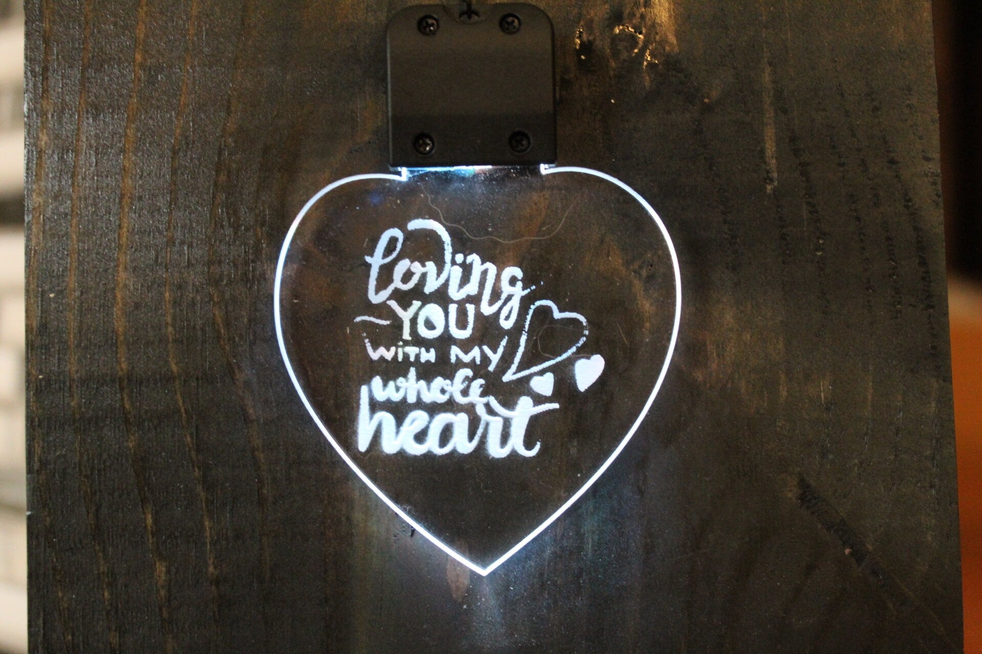 Personalized Heart Keychain, Engraved LED lit Heart color changing Keychain, Valentine gift, Mom gift, Grandma, memorial gift, pet picture