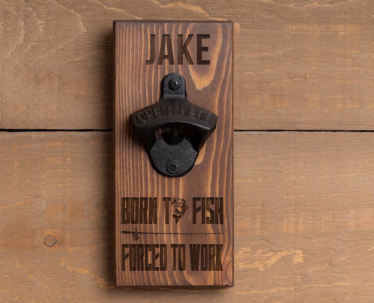 Personalized Wood Bottle Opener, Oregon Bigfoot, Dad, Groomsmen, Groom, Friend, Brother, Sister, Man Cave