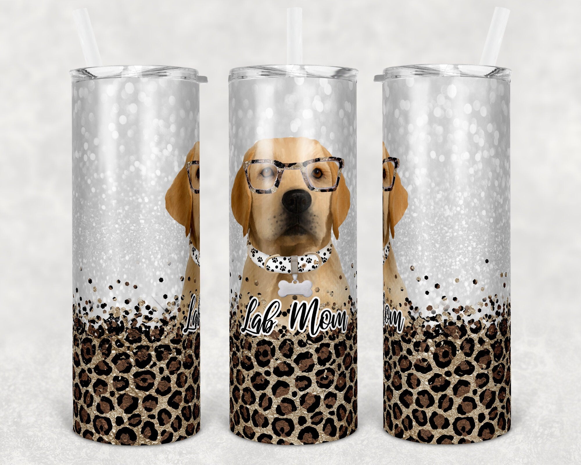 Personalized Frenchy, French Bulldog lover and Leopard Skinny Tumbler 20 oz, Lab lover, labrador , german shepard lover, Pug lover gift,