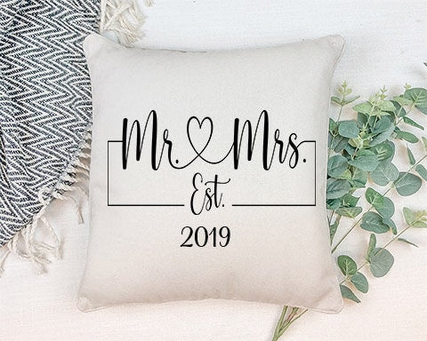 Family Last Name Initial Pillow Personalized with your names,and dates,Holiday gift,Birthday,Wedding Gift,Anniversary, engagement, Christmas