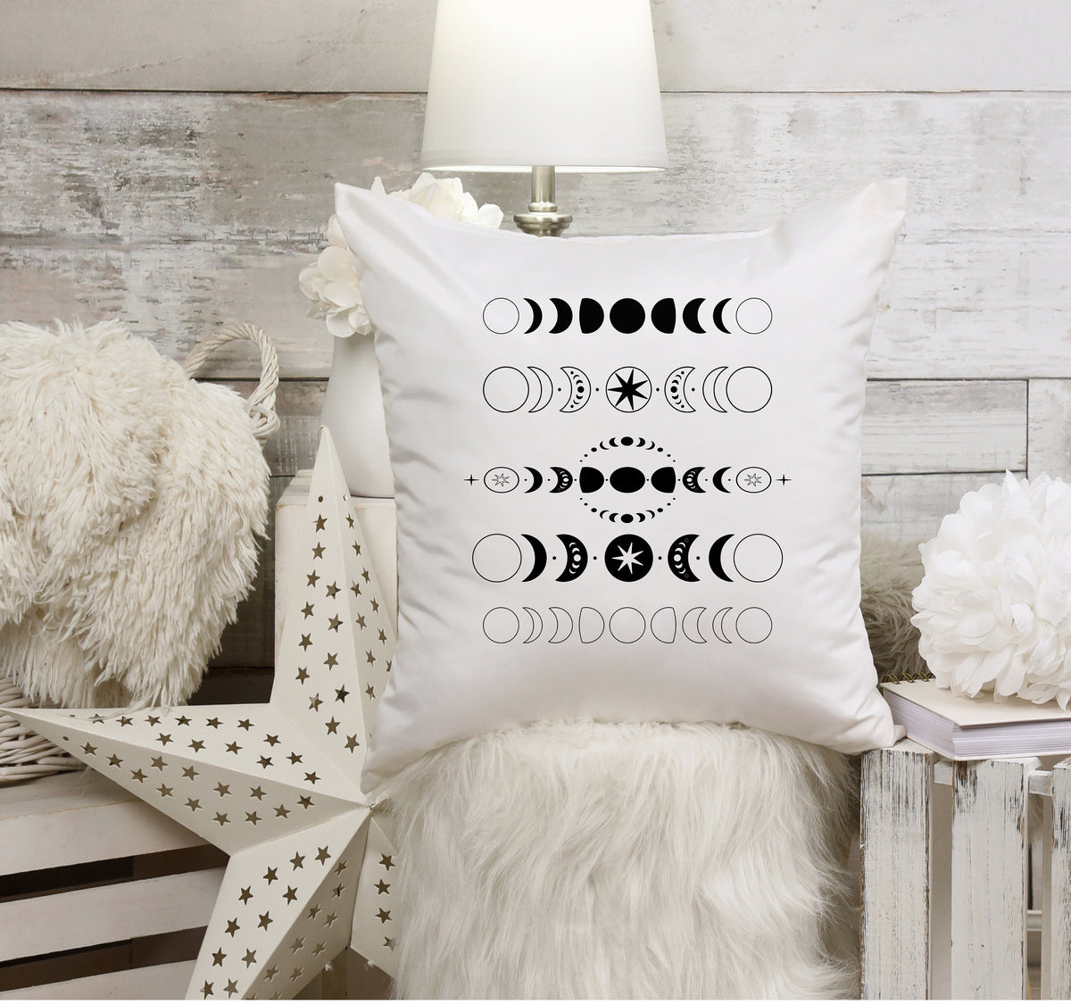 Phases of the moon Pillow can be Personalized with names,saying etc,Holiday gift, Birthday, Wedding Gift, Anniversary, engagement, Christmas