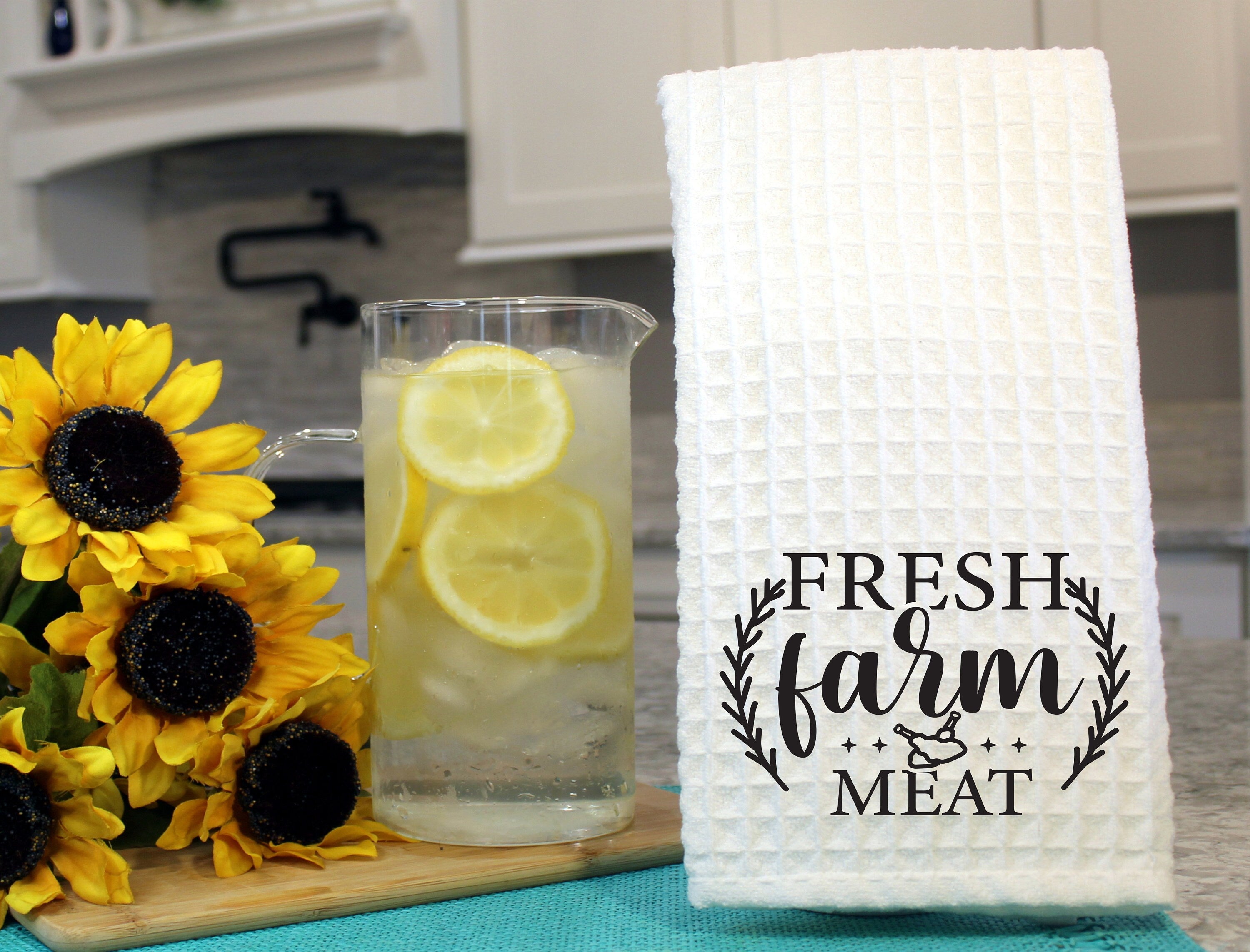 Home Sweet Farmhouse Dish Towel, House Warming Gift, Hostess gift,farmgirl home decor, kitchen towel, gift for her, gift for mom, birthday