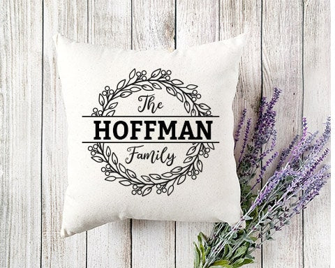 Family Last Name Initial Pillow Personalized with your names,and dates,Holiday gift,Birthday,Wedding Gift,Anniversary, engagement, Christmas