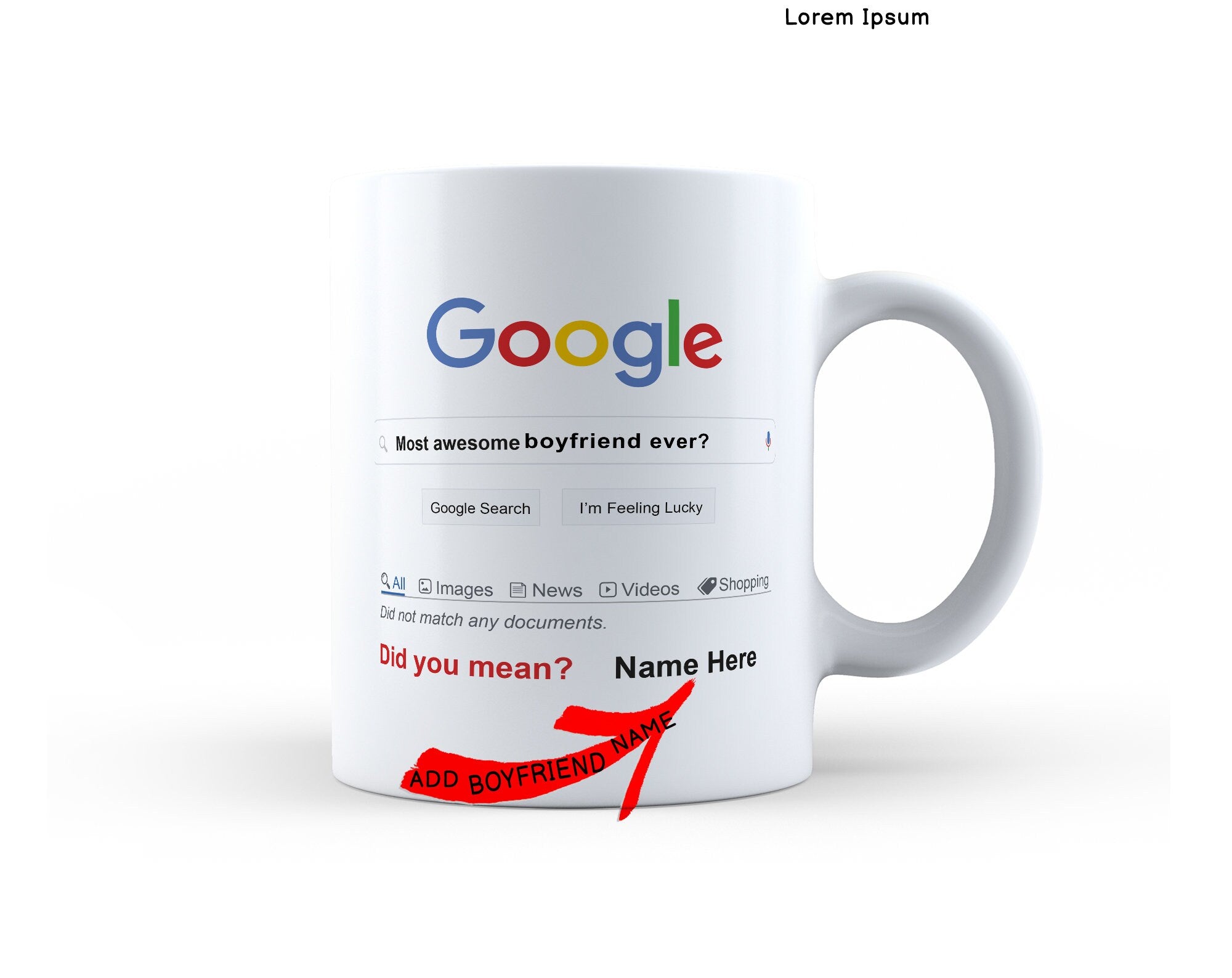 Funny Valentine Mug, Google LOVER Mug for valentine gift, anniversary gift