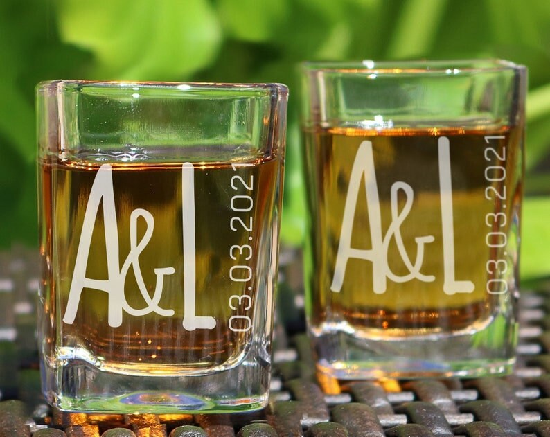 Customized Shot Glasses, Personalized Shot Glasses, Groomsman Gift, Barware gift, Wedding Gift, Coworker Gift, Christmas