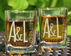 Customized Shot Glasses, Personalized Shot Glasses, Groomsman Gift, Barware gift, Wedding Gift, Coworker Gift, Christmas