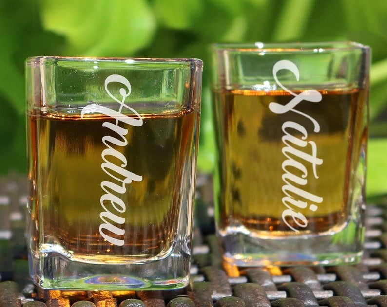 Customized Shot Glasses, Personalized Shot Glasses, Groomsman Gift, Barware gift, Wedding Gift, Coworker Gift, Christmas