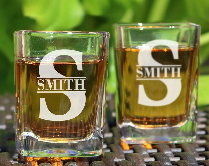 Customized Shot Glasses, Personalized Shot Glasses, Groomsman Gift, Barware gift, Wedding Gift, Coworker Gift, Christmas