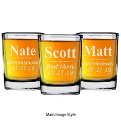 Customized Shot Glasses, Personalized Shot Glasses, Groomsman Gift, Barware gift, Wedding Gift, Coworker Gift, Christmas